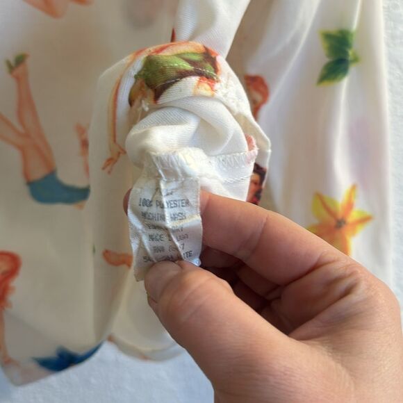 Y2k vintage Bebe pinup guitar print button down shirt - Picture 5 of 15